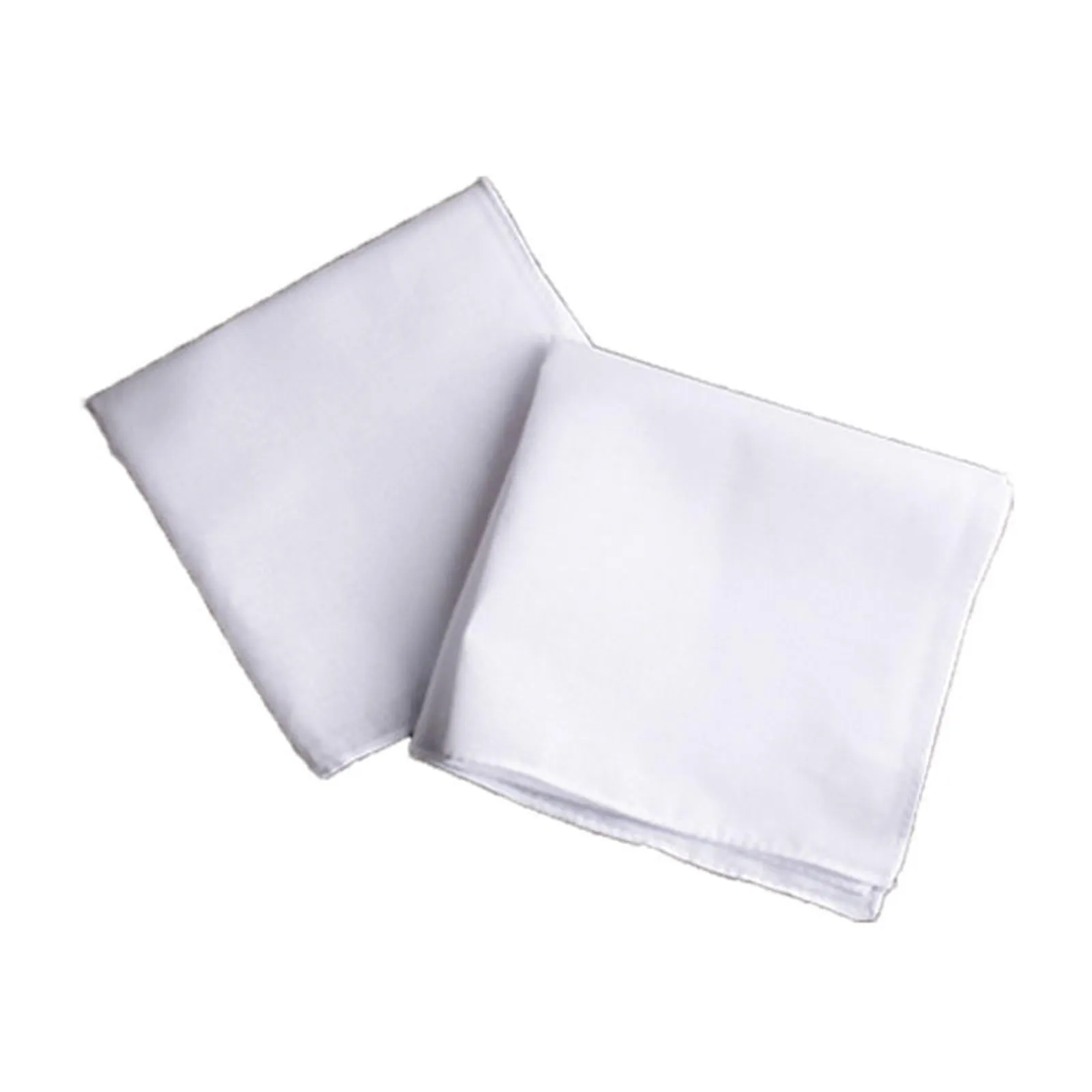 10 Pieces Cotton Hanky for Men Suit Solid White Handkerchiefs for DIY Crafts 20cmx20cm