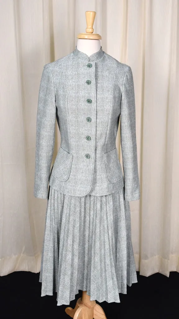 1960s Celery Green Skirt Suit