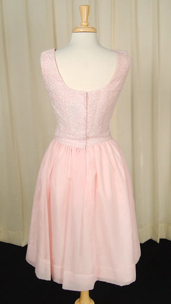 1960s Pink Bow Swing Dress