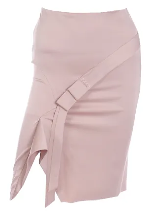 2000s Tom Ford For Gucci Light Gold Pink Asymmetrical Skirt