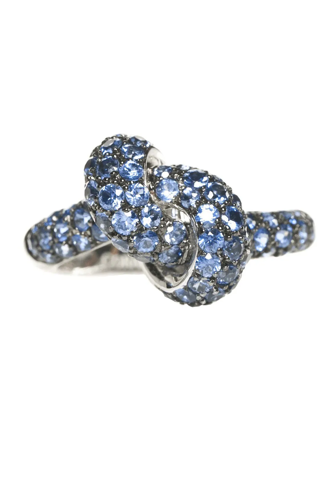 Blue Sapphire Love Knot Ring