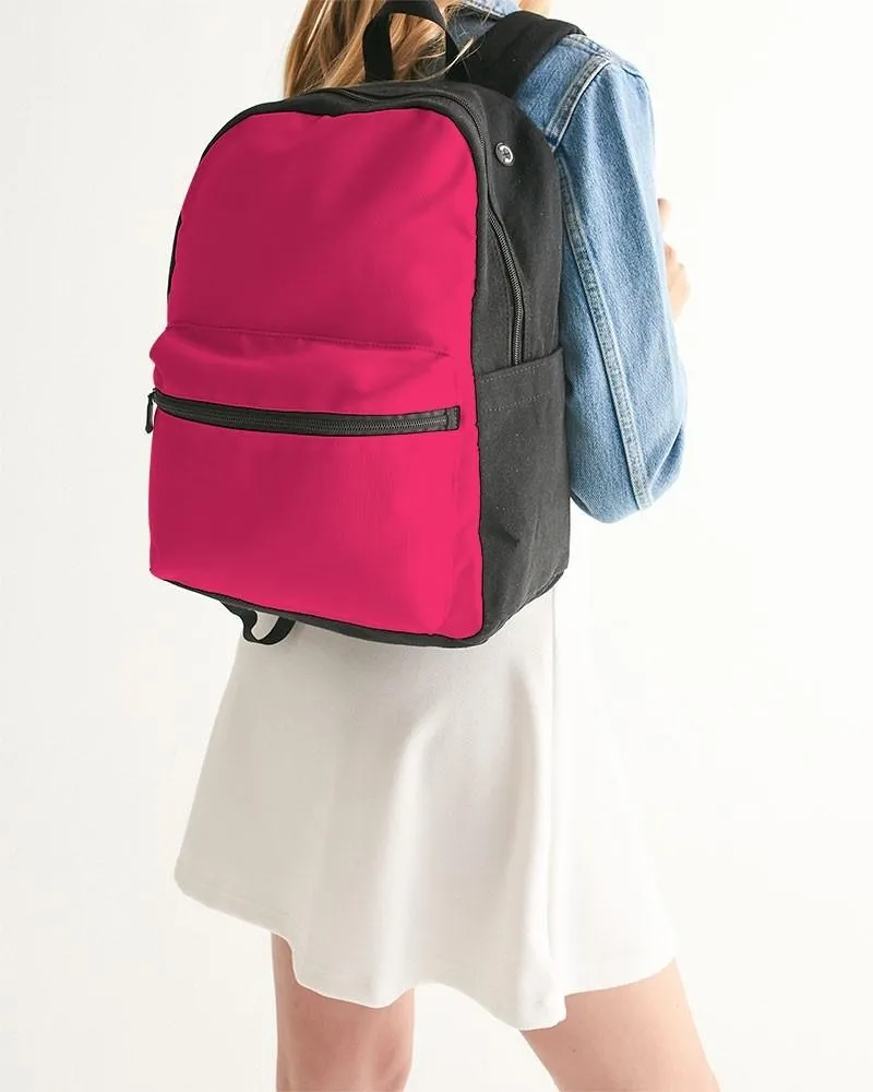 Bright Pink Canvas Backpack | Bright Pure Pink | C0M100Y50K0