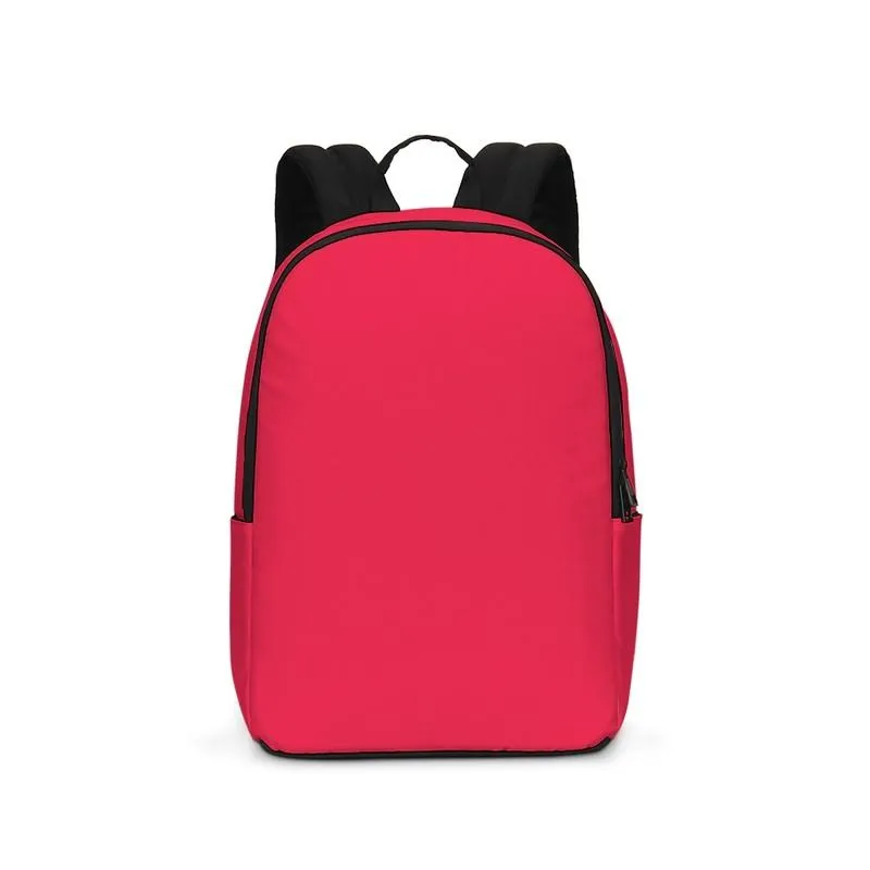 Bright Pink Red Waterproof Backpack | Bright Pure Pink Red | C0M100Y75K0