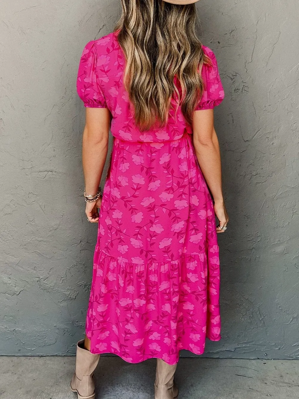 Casual Floral Midi Dress