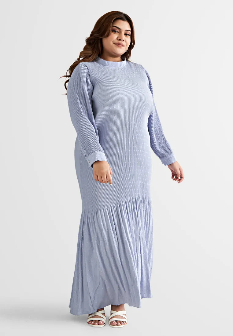 Dania Elegant Pleated Jubah Dress