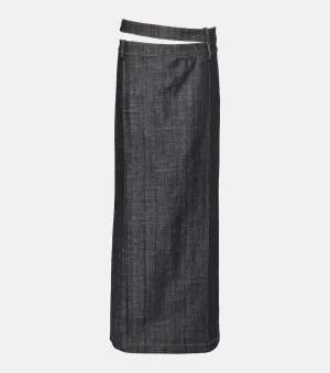 Denim maxi skirt ararat The Mannei, blue