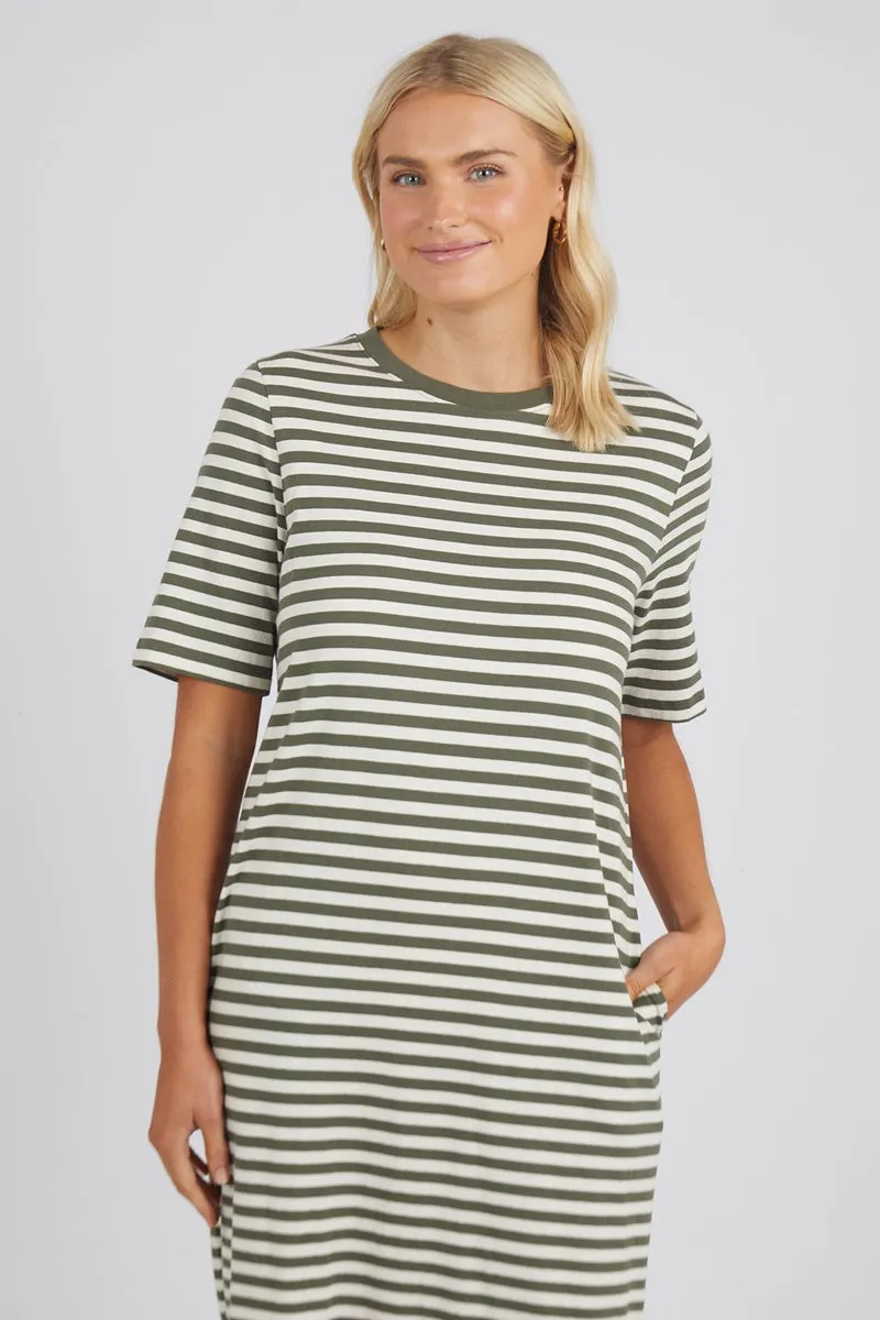 Elm - Merry Tee Dress - Clover & Pearl Stripe