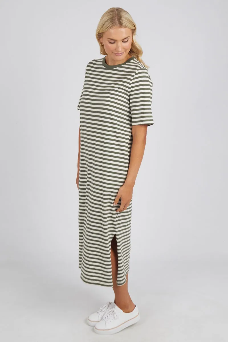 Elm - Merry Tee Dress - Clover & Pearl Stripe