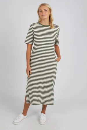 Elm - Merry Tee Dress - Clover & Pearl Stripe