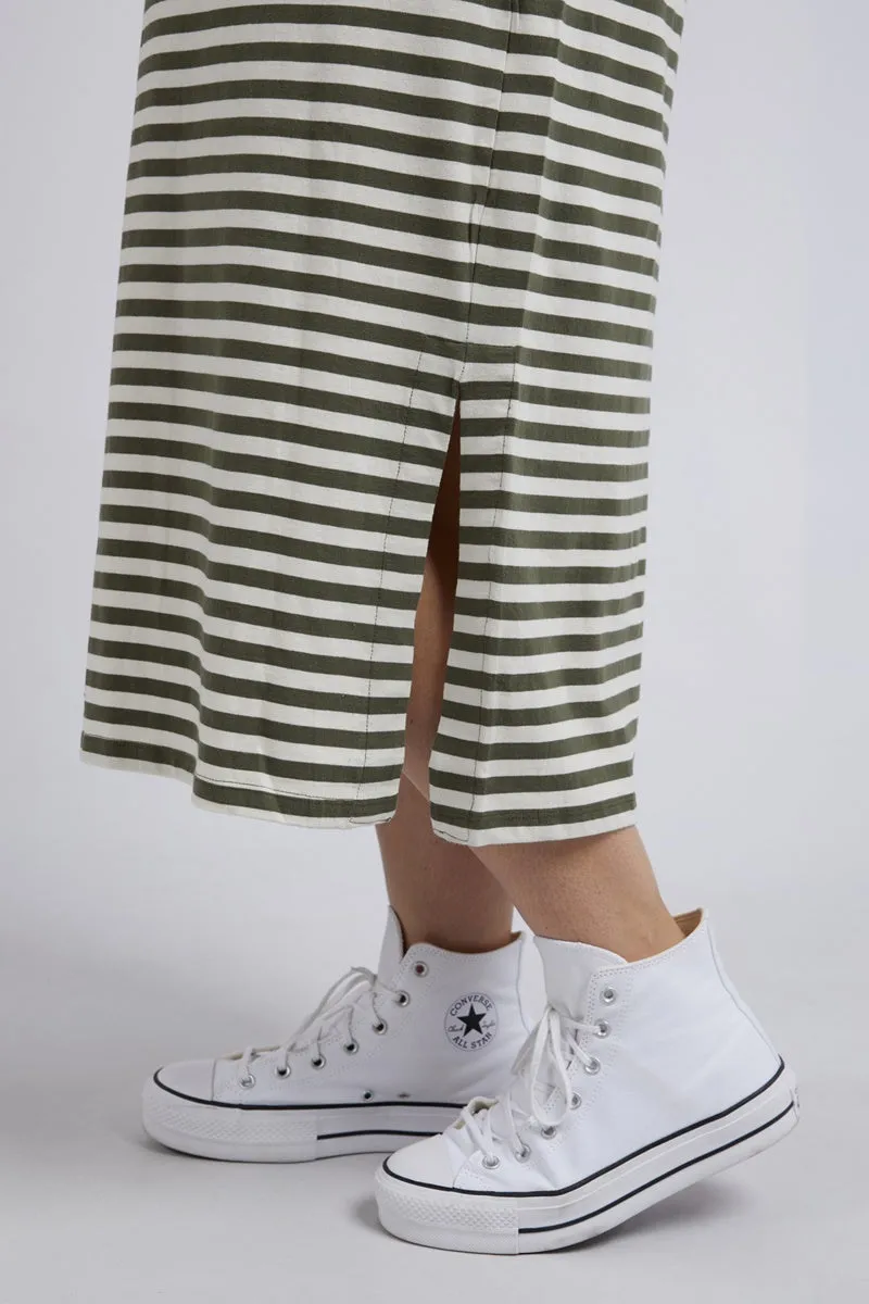 Elm - Merry Tee Dress - Clover & Pearl Stripe