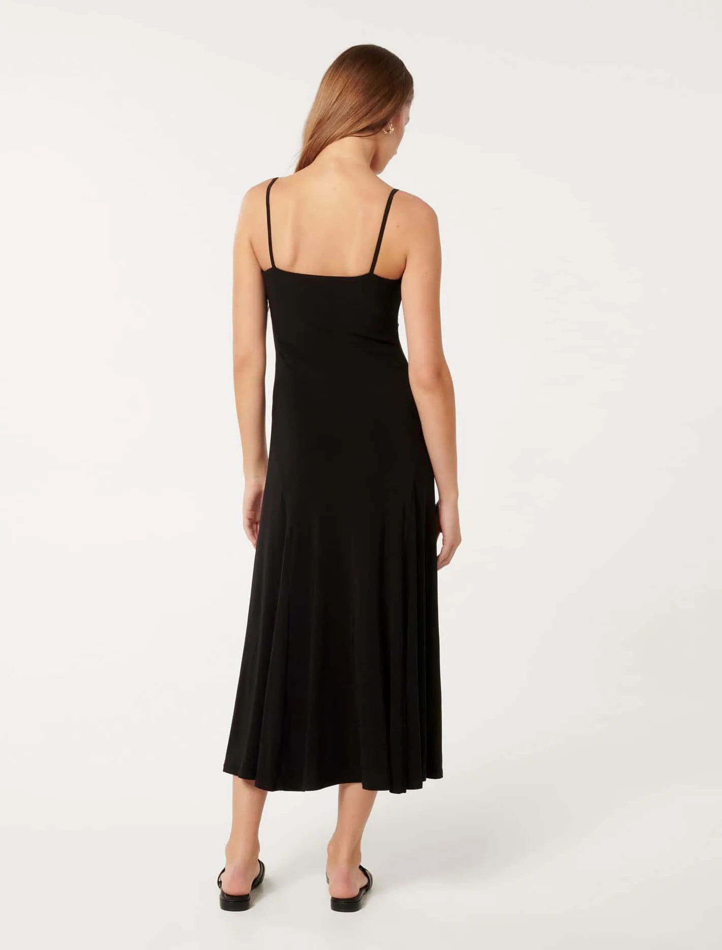 Eva Godet Panel Slip Midi Dress