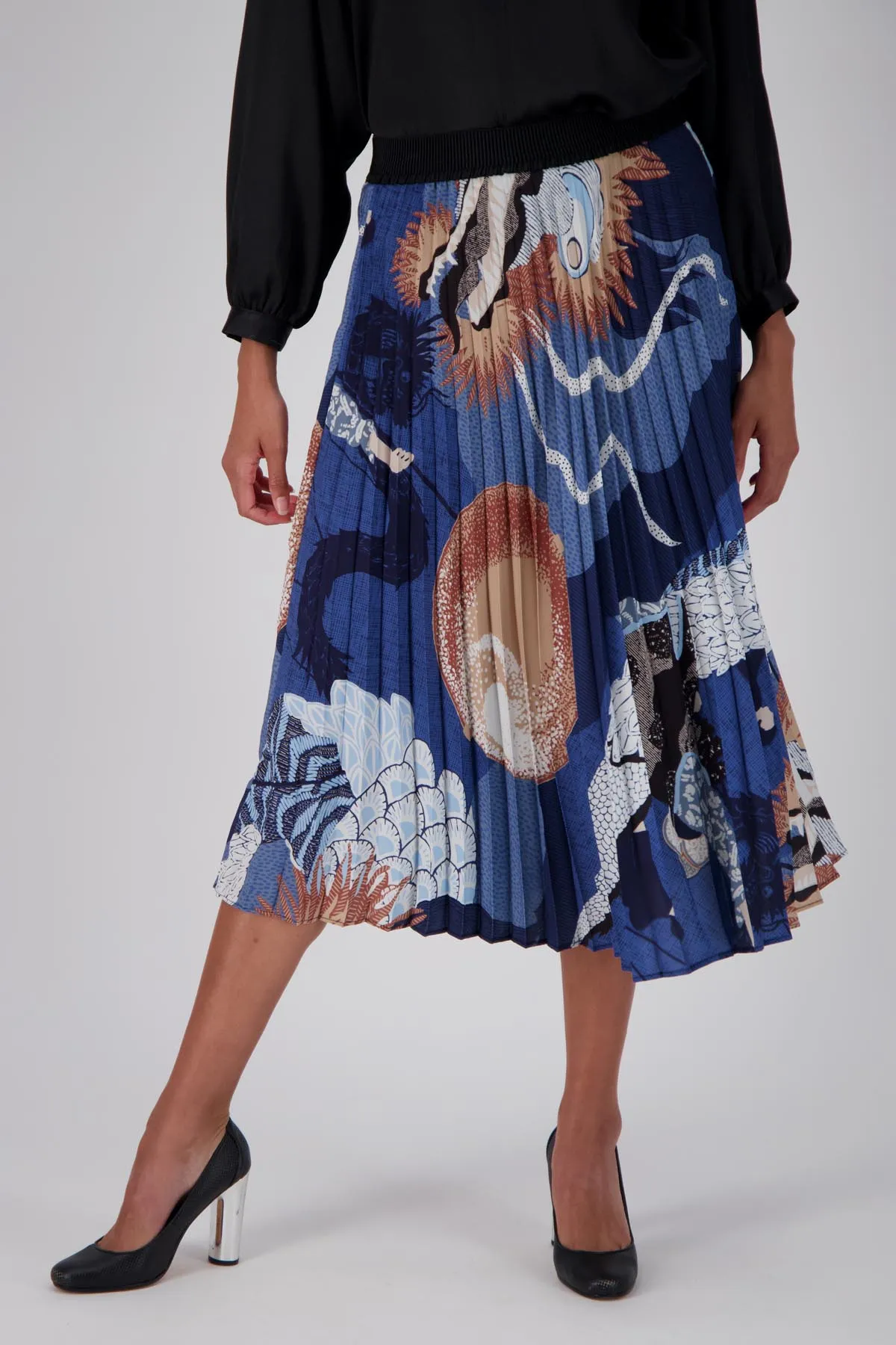 Festival Pleated Skirt Blue