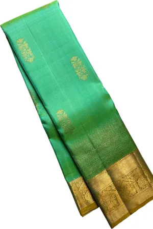 Green & Blue Kanjeevaram Silk Saree