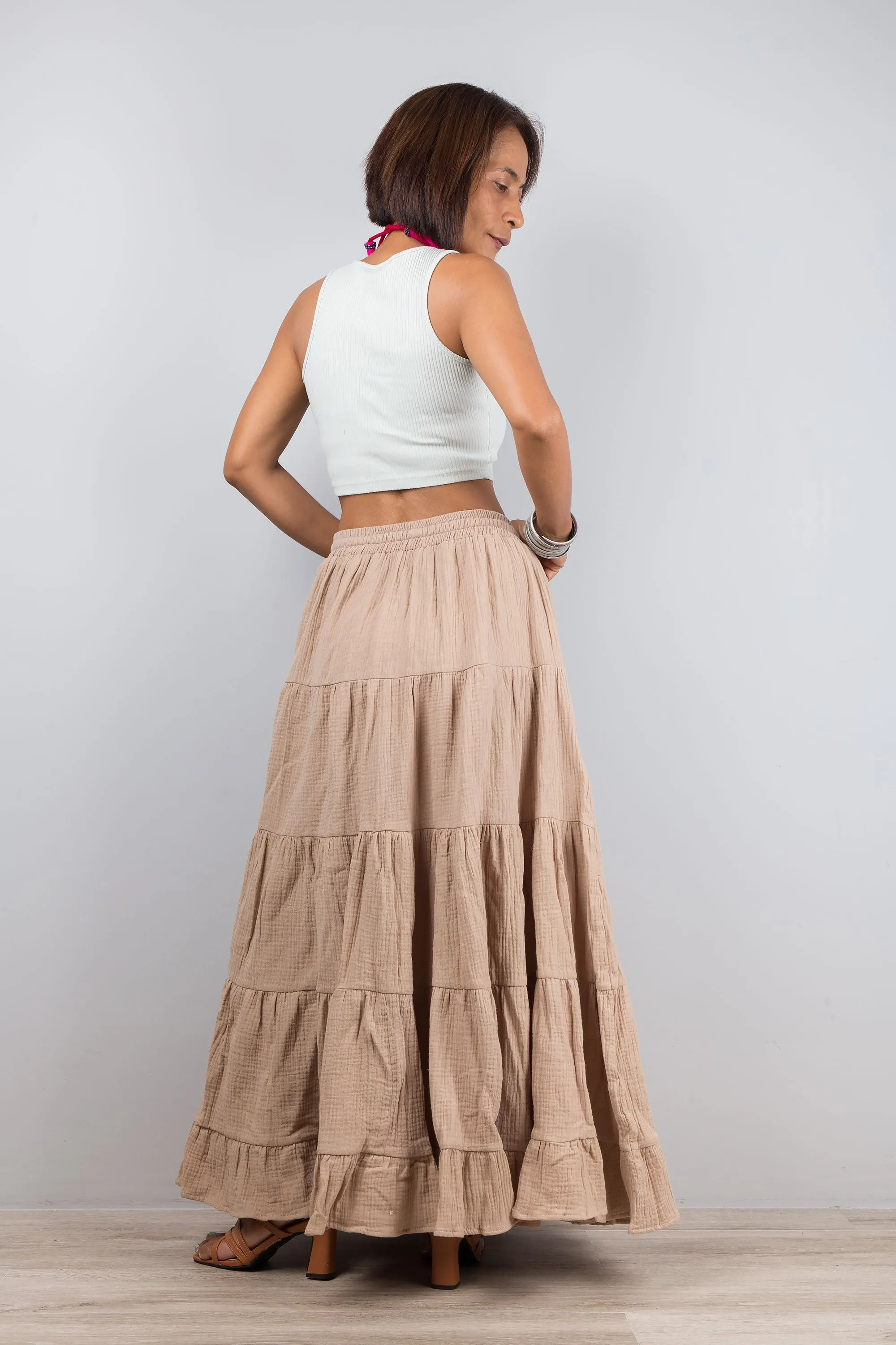 Light Brown Maxi Skirt