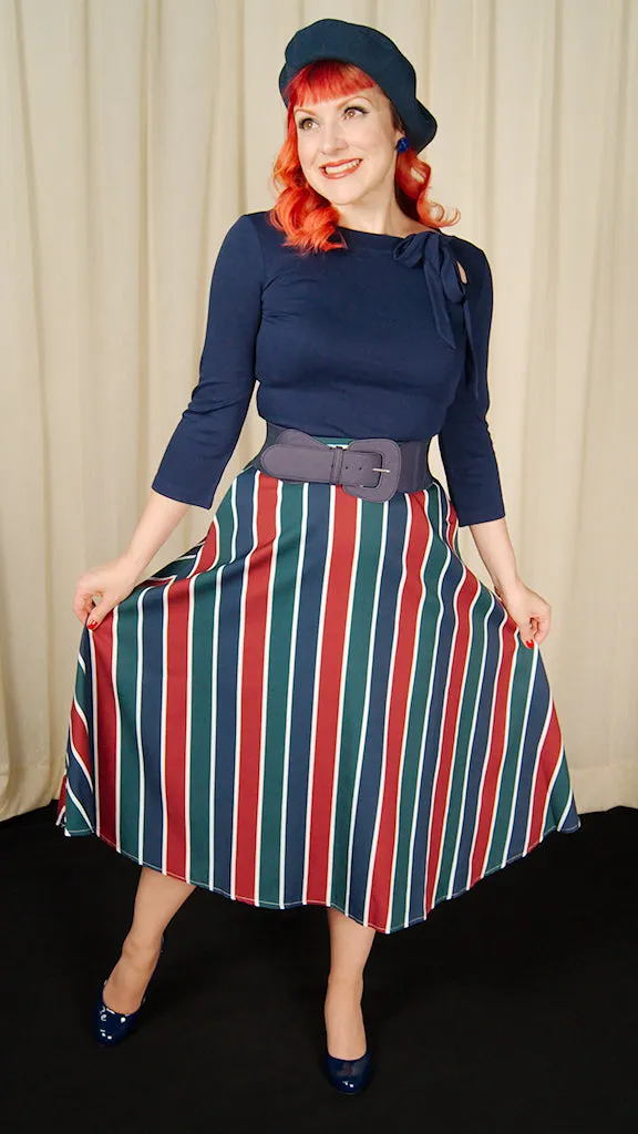 Madelyn Striped Circle Skirt