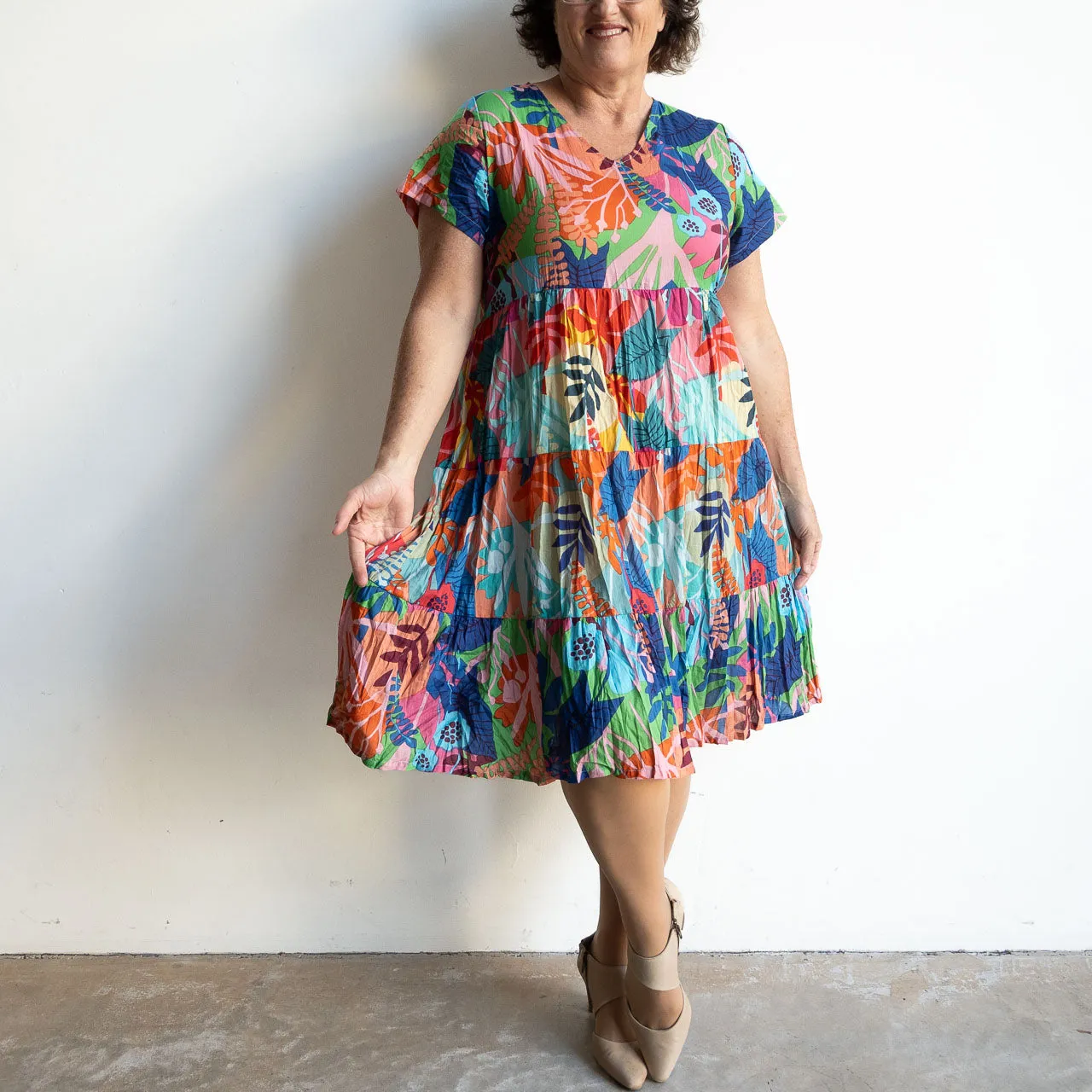 One Summer Tiered Smock Dress - Kaleidoscope