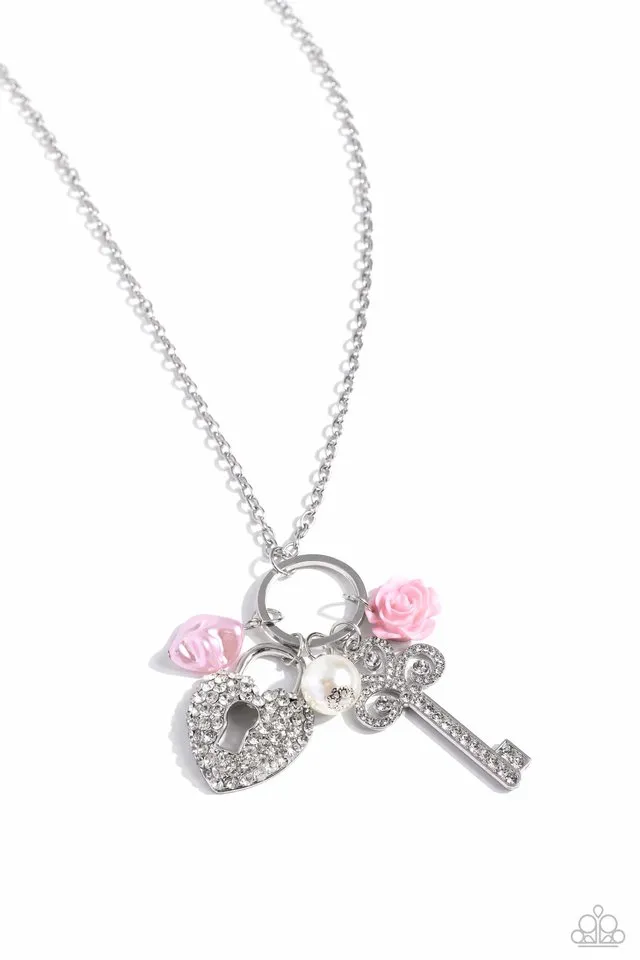 Paparazzi Necklace ~ Girly Gathering - Pink