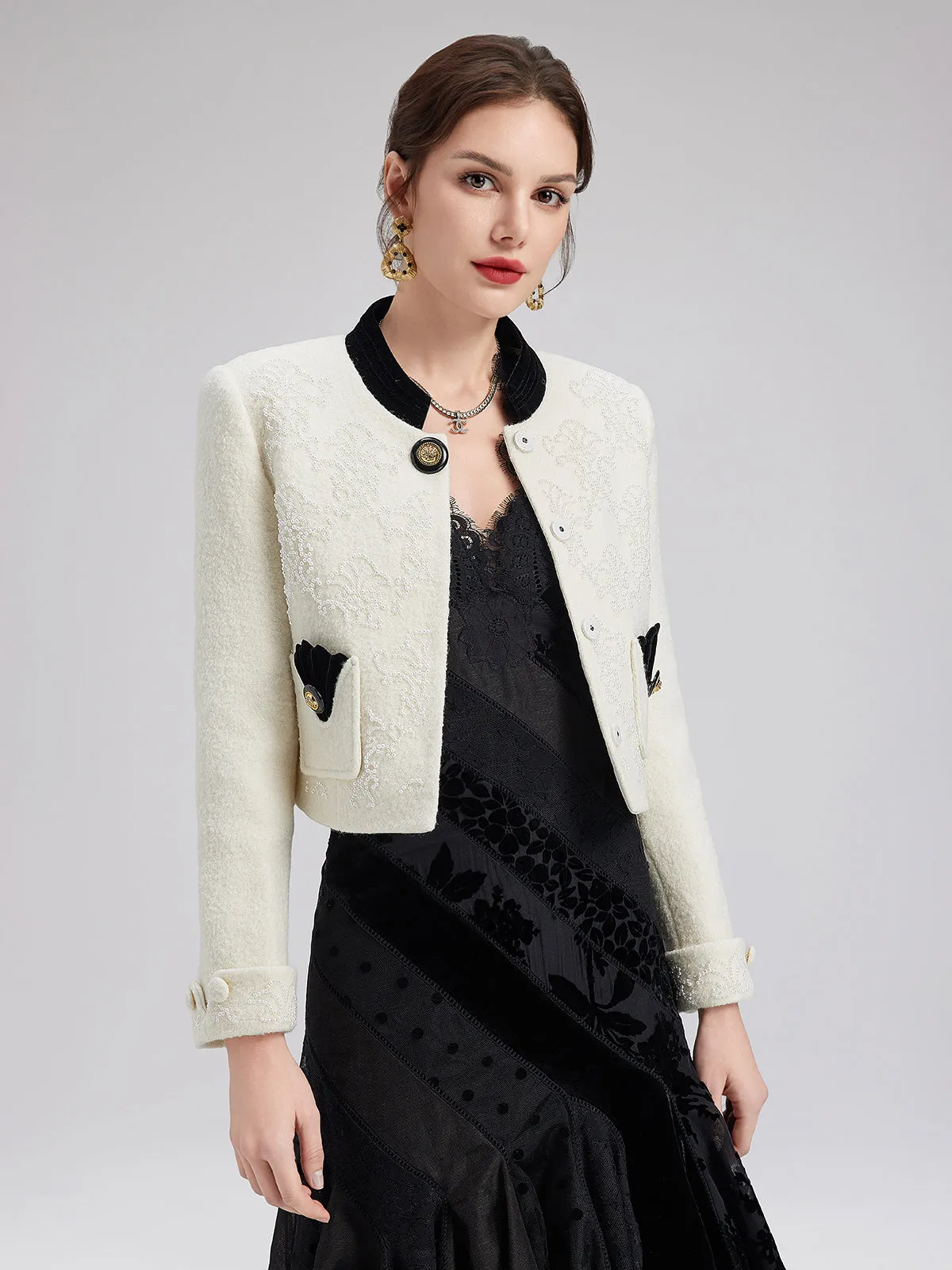 Pearl Embroidered  Jacket