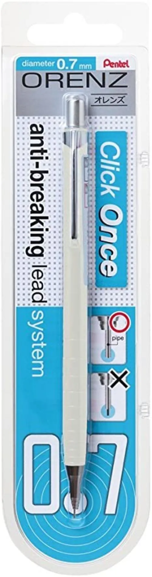 Pentel Orenz Metallic Mechanical Pencil White 0.7