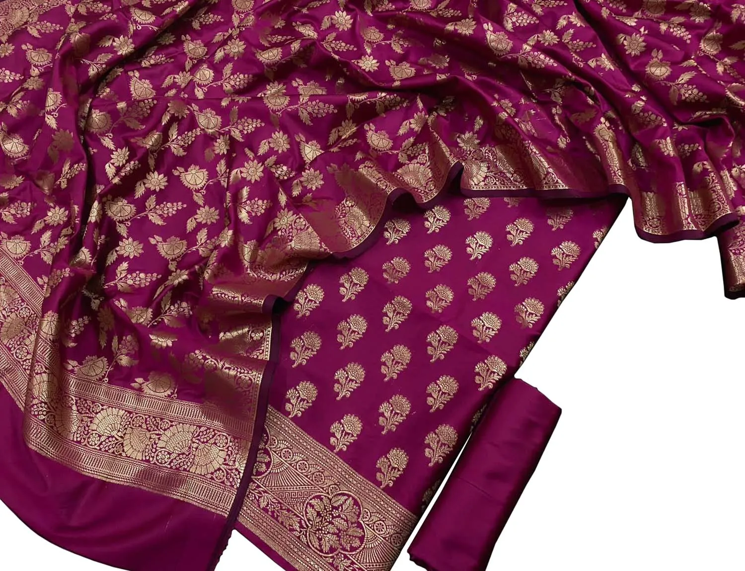 Pretty in Pink: Banarasi Silk Suit