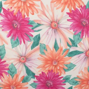 Printed Chiffon - YORYU - Gerbera - Pink