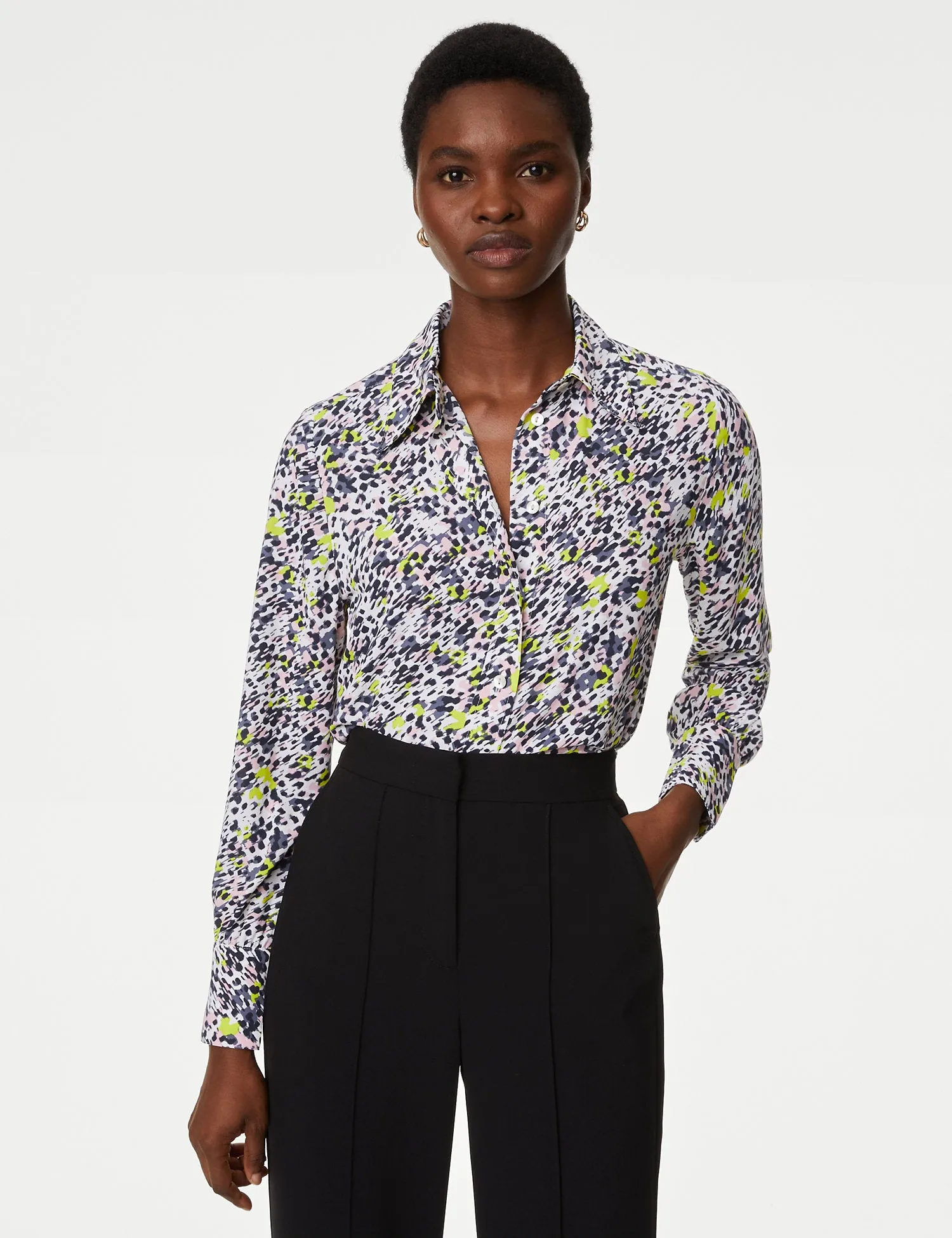 Printed Collared Shirt