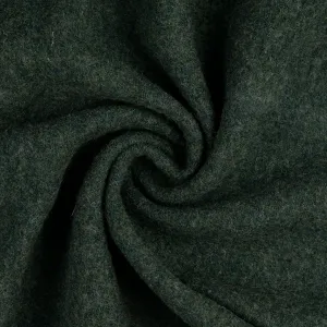 REMNANT 0.20 metre - Pure Boiled Wool Melange Forest Green