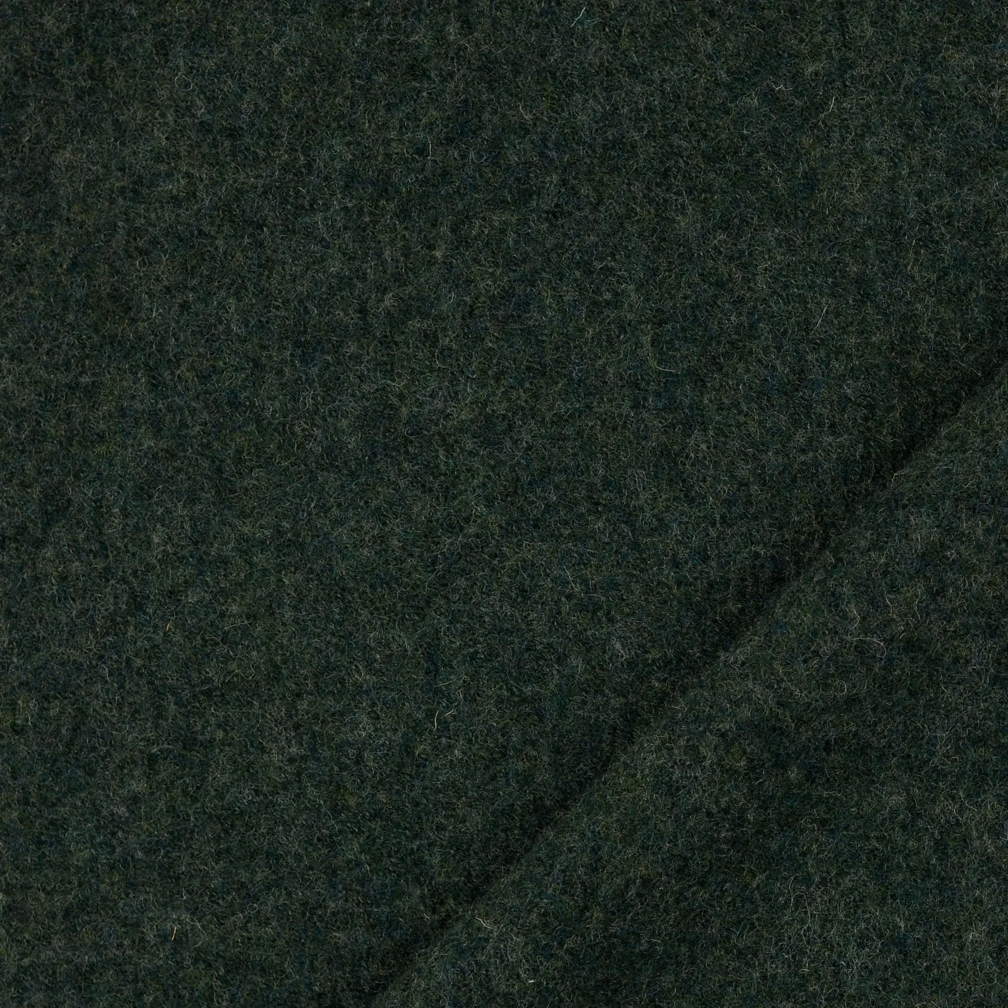 REMNANT 0.20 metre - Pure Boiled Wool Melange Forest Green