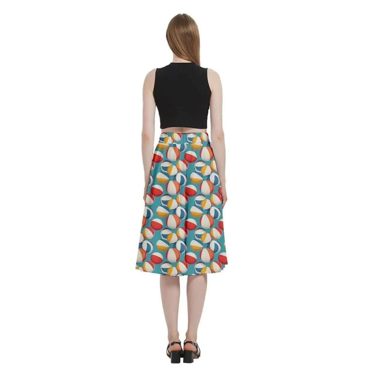 Retro Beach Balls Full Circle Skirt