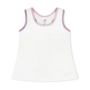 Riley Tank - Pure Coconut with Cotton Candy Pink