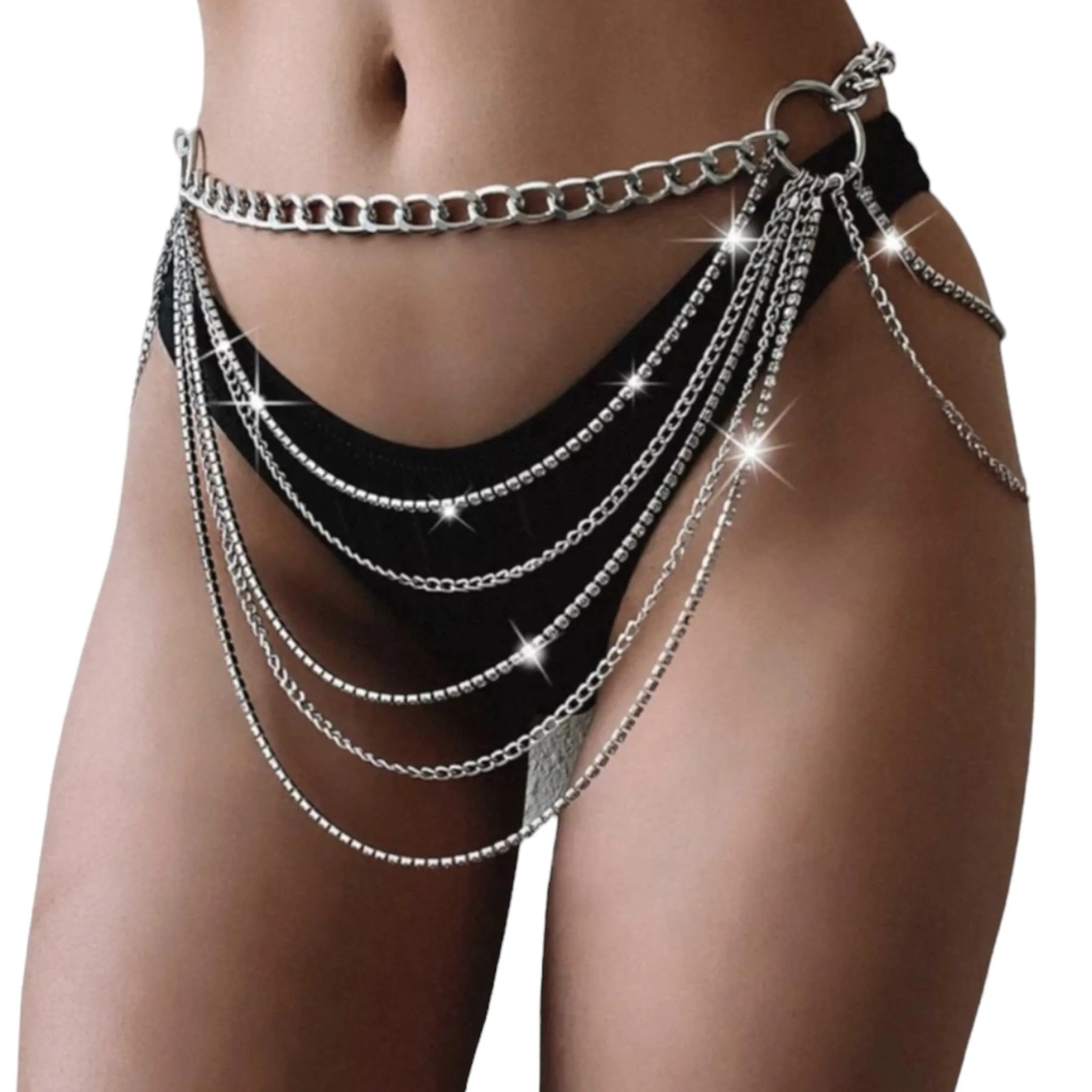 Shimmering Waist Enhancing Body Chains