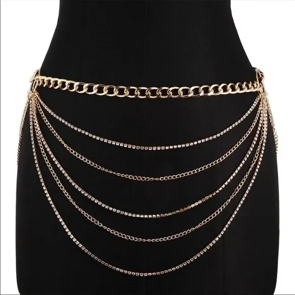 Shimmering Waist Enhancing Body Chains