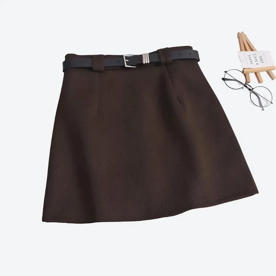 Stylish A-Line Belted Skirts