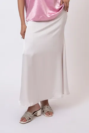 Venice Silk Skirt Off White