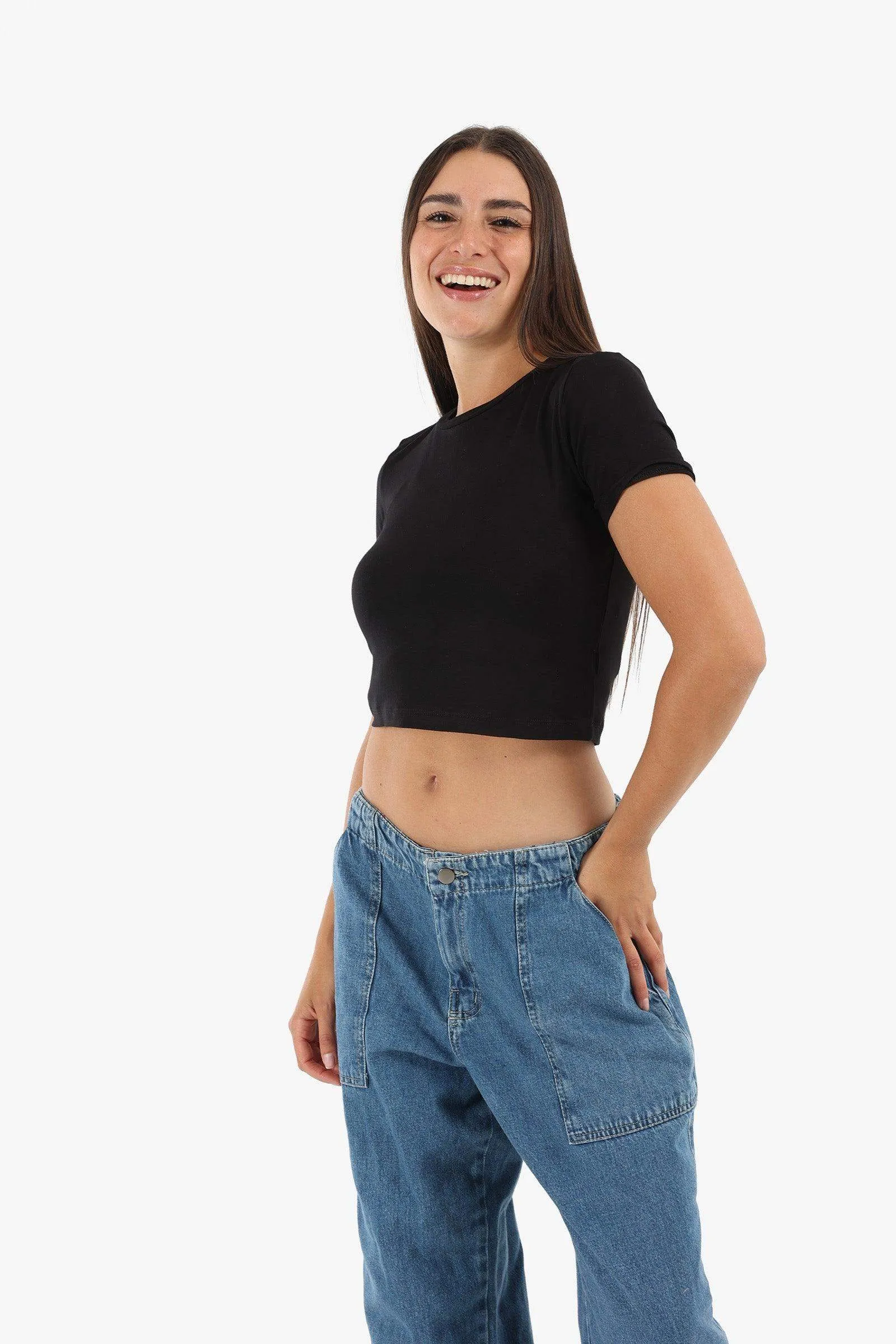 Viscose Plain Crop Top