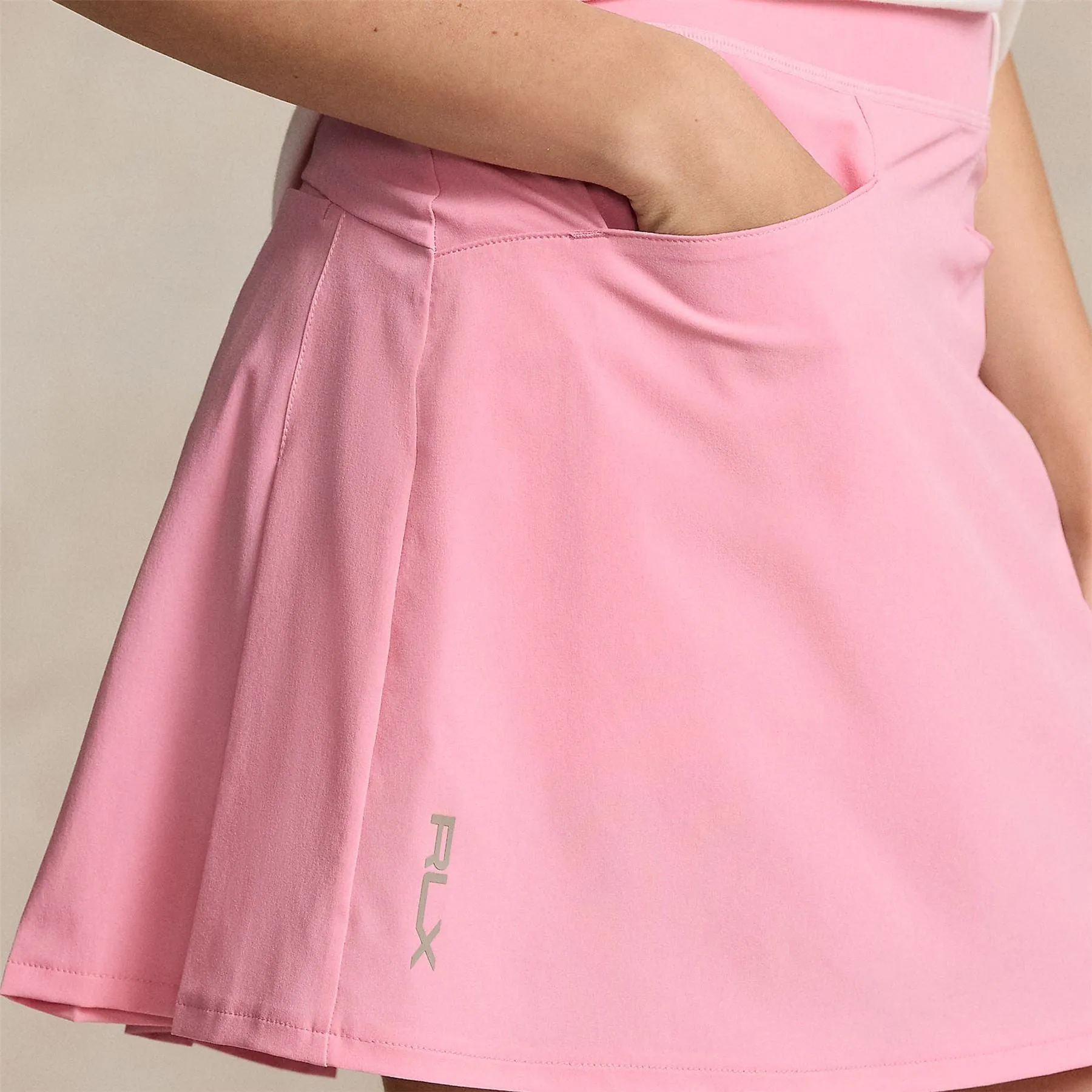 Womens 15 Inch Performance Pleated Skort Course Pink - SS24