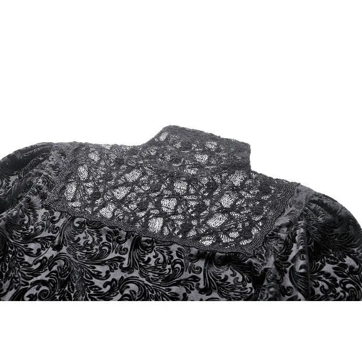 Women's Gothic Floral Lace Long Sleeved Shirt